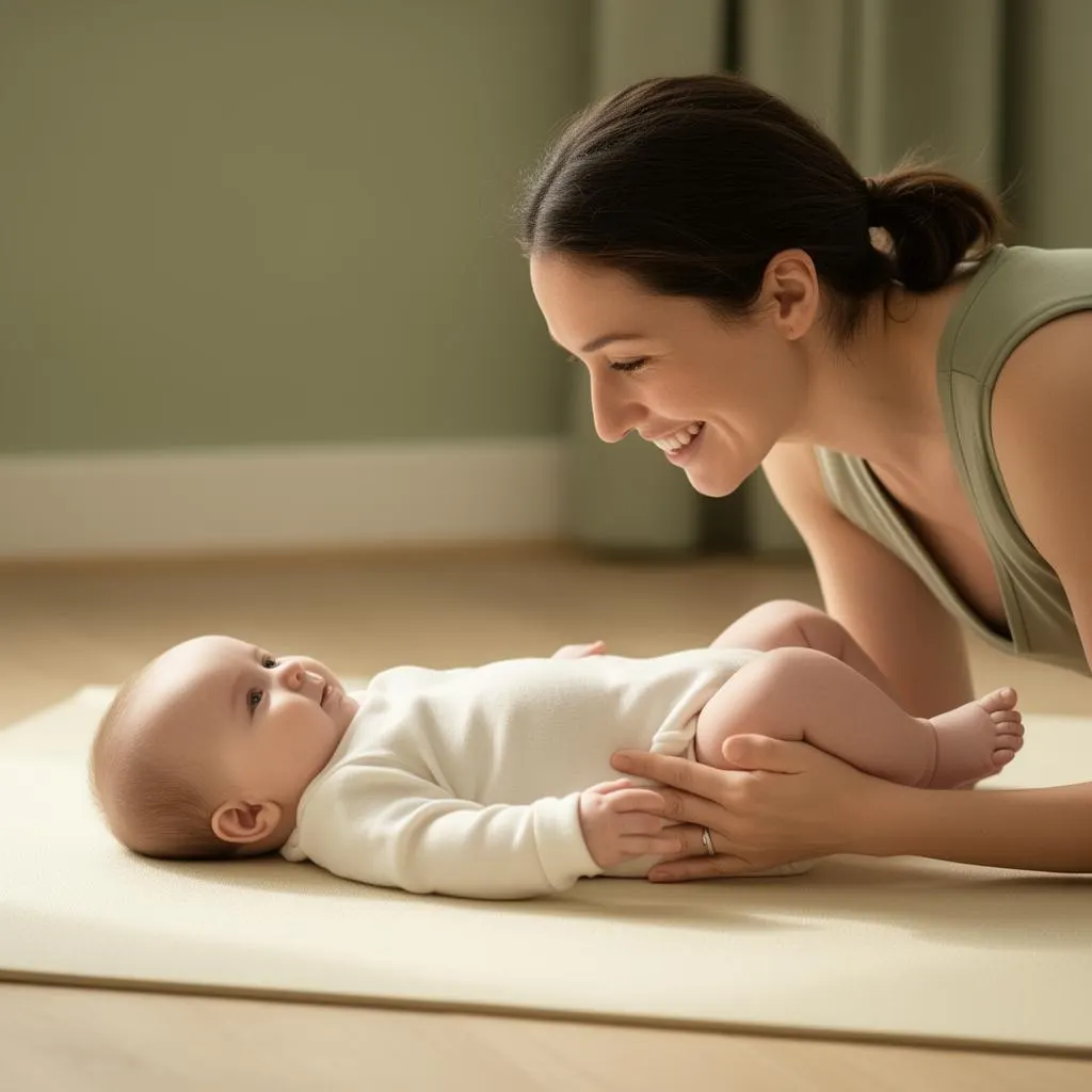 Séance de yoga bébé à Cimiez, Nice